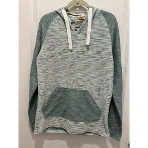 Free Planet Hoodie Size XL Women's Green White Pockets Drawstring